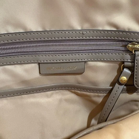 Michael Kors Taupe Nylon Backpack with Gold Hardware - Picture 5 of 6